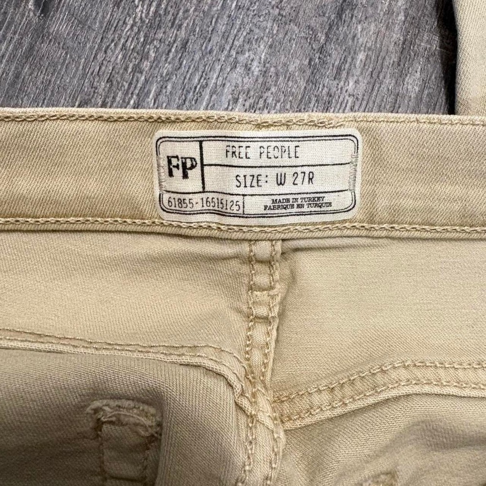 Free People tan distressed skinny jeans Size 27